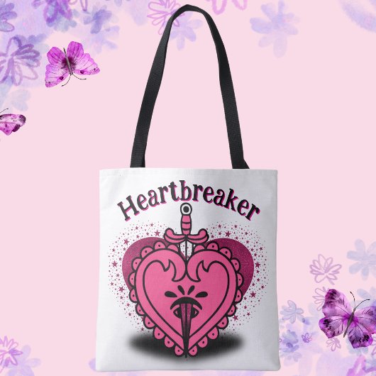 Tote Bag Coeur rose briseur Personnalisé