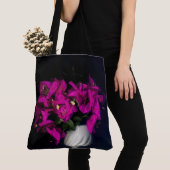 Tote Bag Cœur rose dans le noir (De près)
