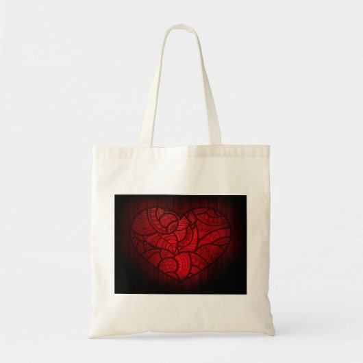 Tote Bag Coeur rouge artistique (Devant)
