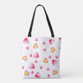 Tote Bag Coeur rouge mignon romantique (Dos)
