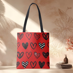 Tote Bag Cœur rouge spécial Saint-Valentin