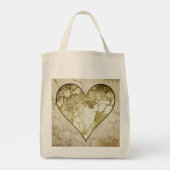 Tote Bag Coeur rustique marbré (Dos)