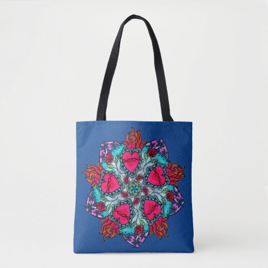 Tote Bag Coeur sacré de coeur flamboyant (Devant)