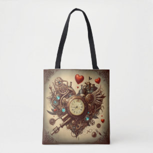 Tote Bag Coeur Steampunk/Saint-Valentin