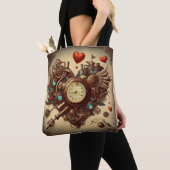 Tote Bag Coeur Steampunk/Saint-Valentin (De près)