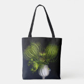 Tote Bag Coeur vert en noir (Dos)