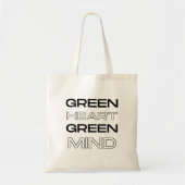 Tote Bag Cœur Vert Esprit Vert Cadeau Écolo Déclaration (Devant)