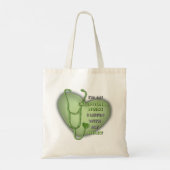 Tote Bag Cœur vert infirmière exceptionnelle  (Dos)