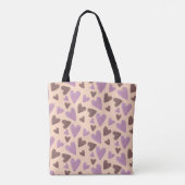 Tote Bag Cœurs Aquarelle Main Rose Chocolat (Dos)