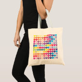 Tote Bag Coeurs arc-en-ciel (Devant (produit))