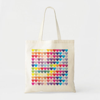 Tote Bag Coeurs arc-en-ciel