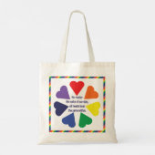 Tote Bag Coeurs arc-en-ciel (Dos)