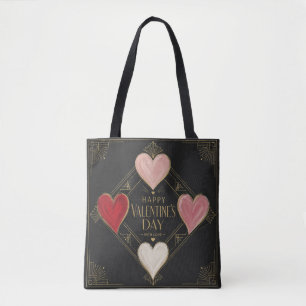 Tote Bag Cœurs Art Déco de passion