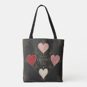 Tote Bag Cœurs Art Déco de passion (Dos)