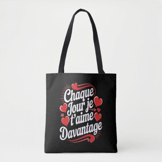 Tote Bag Coeurs Bars (Devant)