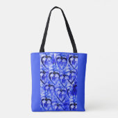 Tote Bag Coeurs bleus (Dos)