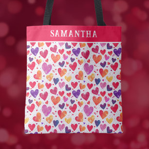 Tote Bag Coeurs colorés