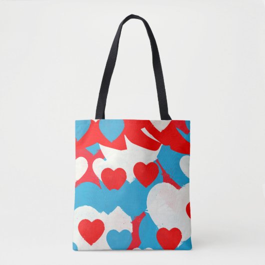 Tote Bag Coeurs d'amour (Devant)