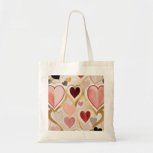 Tote Bag Coeurs d'amour (Devant)
