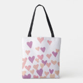 Tote Bag Coeurs d'aquarelle de la Saint-Valentin - rose pas (Dos)