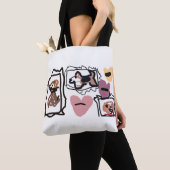 Tote Bag Cœurs de beagle (De près)