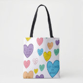 Tote Bag Coeurs de bonbons (Devant)
