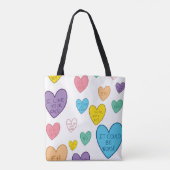 Tote Bag Coeurs de bonbons (Dos)