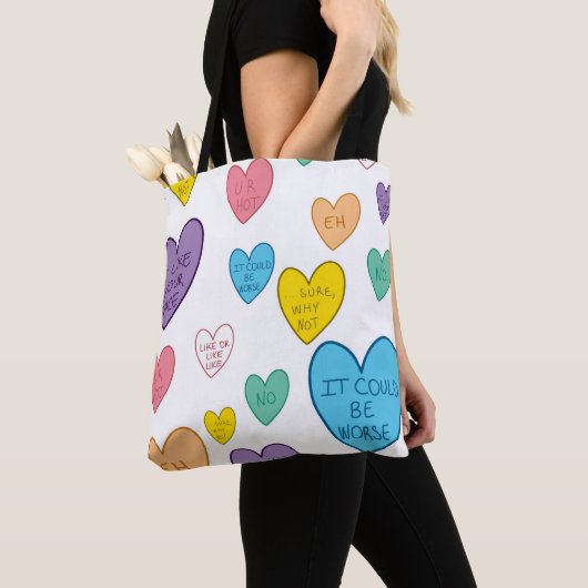 Tote Bag Coeurs de bonbons (De près)