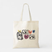 Tote Bag Cœurs de bull terrier (Dos)