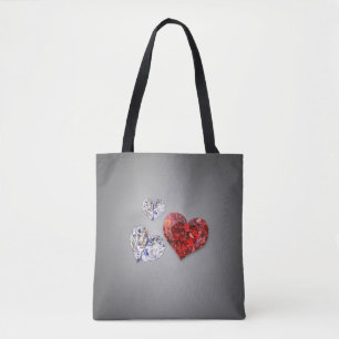 Tote Bag Coeurs de diamants précieux et élégants