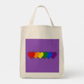 Tote Bag Coeurs de fierté LGBT (Dos)