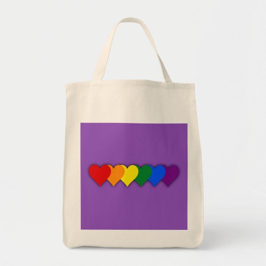 Tote Bag Coeurs de fierté LGBT (Devant)