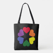 Tote Bag Coeurs de fierté LGBT (Dos)