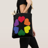 Tote Bag Coeurs de fierté LGBT (De près)