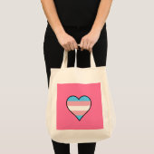 Tote Bag Coeurs de fierté transgenre (Devant (produit))
