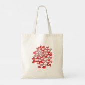 Tote Bag Coeurs de la Saint Valentin - rouge et gris (Dos)