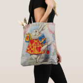 Tote Bag Coeurs de lapin blanc Alice Classic (De près)