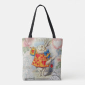 Tote Bag Cœurs de Lapin Blanc Alice Classique (Dos)
