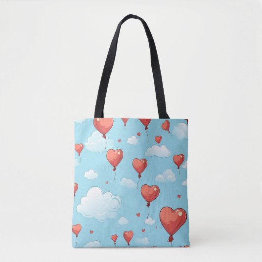 Tote Bag Cœurs en ascension (Devant)