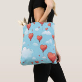 Tote Bag Cœurs en ascension (De près)