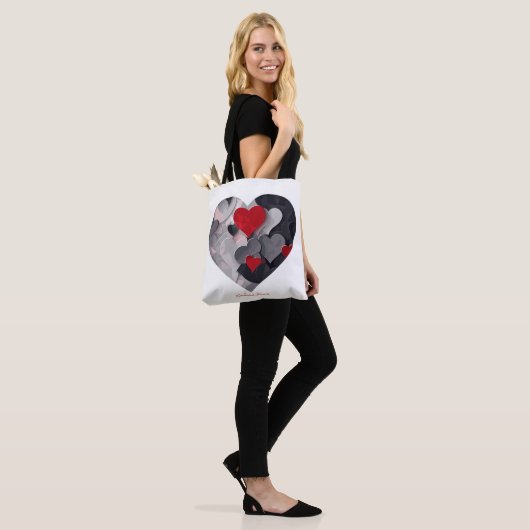Tote Bag Coeurs enchantés (Sur le modèle)