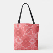 Tote Bag Coeurs et diamants Abstraits rouges (Dos)