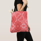 Tote Bag Coeurs et diamants Abstraits rouges (De près)