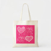Tote Bag Coeurs et étoiles (Devant)