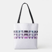 Tote Bag Coeurs et fleurs Pop couleur moderne (Dos)
