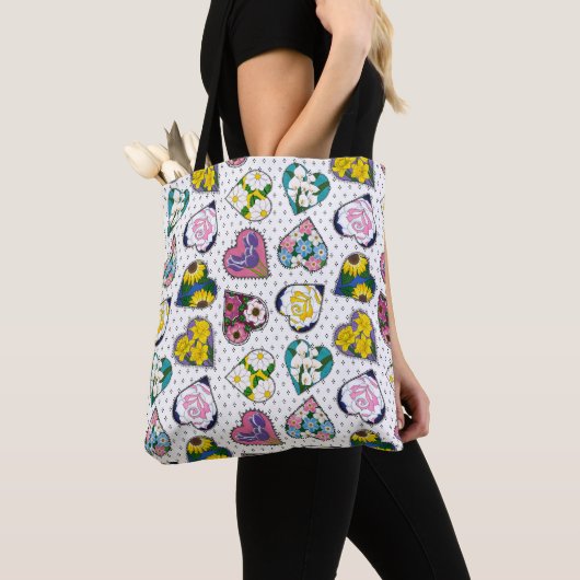 Tote Bag Coeurs floraux (De près)