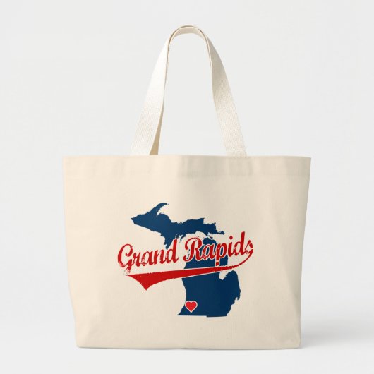 Tote Bag Coeurs Grand Rapids Michigan (Devant)