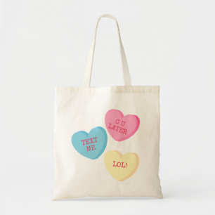 Tote Bag Coeurs personnalisés Fourre-tout de sucrerie