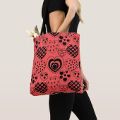 Tote Bag Coeurs répétitifs (De près)