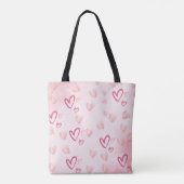 Tote Bag Coeurs roses (Dos)